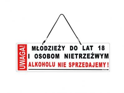 Wywieszka do sklepu M�odzie�y do lat 18...