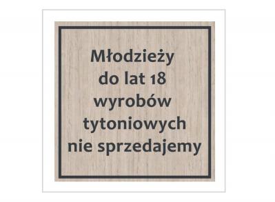 Tabliczka informacyjna imitacja drewna