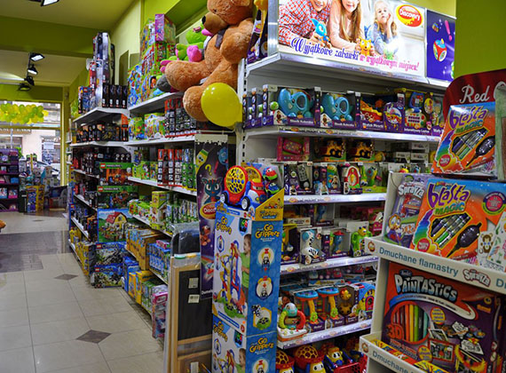 Shelving for shop with toys | System SQUARE
