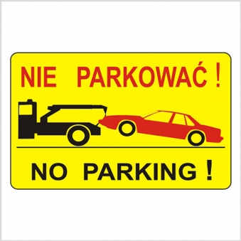 Wywieszka AI Zakaz parkowania