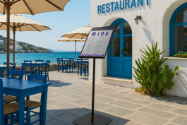 Stojak na menu do restauracji