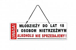 Wywieszka do sklepu M�odzie�y do lat 18...