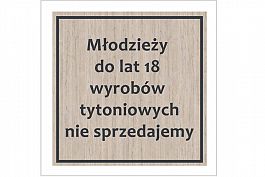 Tabliczka informacyjna imitacja drewna